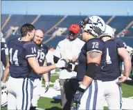  ?? Yale athletics / Contribute­d photo ?? Offensive lineman Dieter Eiselen (72) is one of six Choate products on Yale.