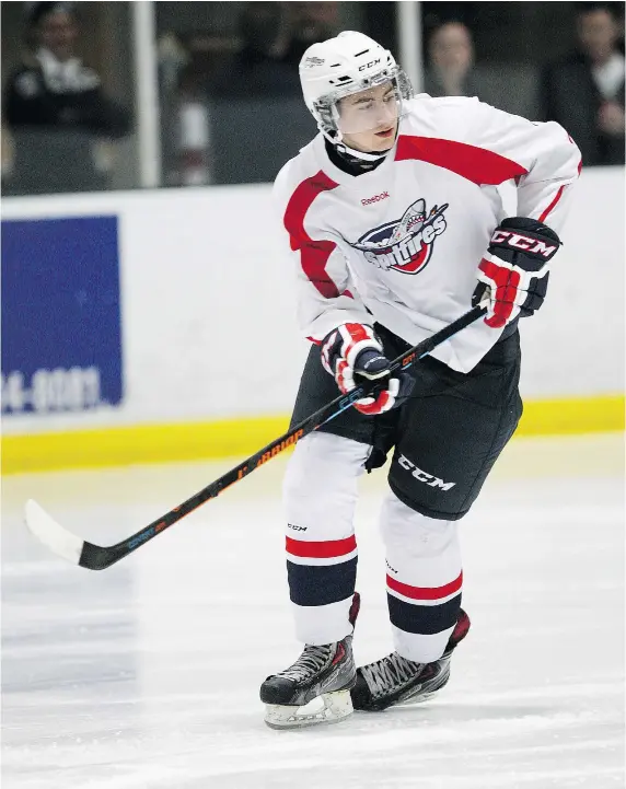  ?? — POSTMEDIA NEWS FILES ?? Gabe Vilardi of the Windsor Spitfires could be one of the Canucks’ options for their fifth pick in the NHL draft.