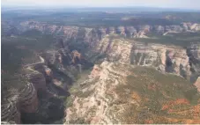  ?? Francisco Kjolseth / Associated Press ?? An aerial photo shows Arch Canyon in Bears Ears National Monument, a vast landscape in southeaste­rn Utah protected by President Barack Obama last year.