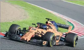  ?? FOTO: EFE ?? El piloto de McLaren en el Gran Premio de Japón, donde acabó el 14º