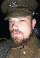  ?? ?? ● Adam Perrott in his costume for I, Remain with Starry Night Theatre Production­s as World War One Private Harry Hayes