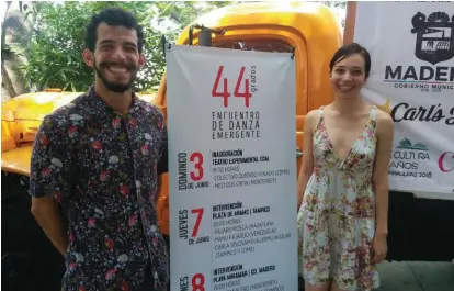  ?? ALICIA PACHECO ?? Fernando Leija y Carla Segovia, la tarde de ayer tras la rueda de prensa.