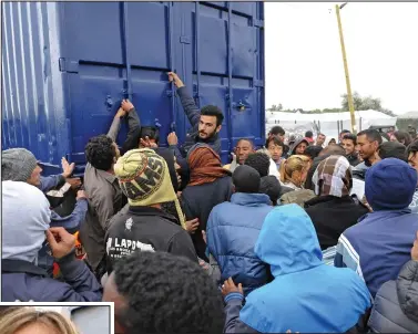  ??  ?? Crisis: Truck drivers in Calais are facing threats of violence every day