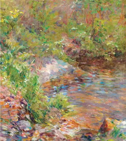  ??  ?? Robert Reid (1862-1919), The Brook, ca. 1906. Oil on canvas, 29½ x 26¼ in., signed lower right: ‘Robert Reid’.