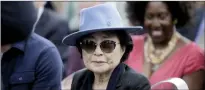  ?? AP FILE PHOTO ?? Yoko Ono appears at a 2016 an art installati­on in Chicago.