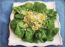  ?? CONTRIBUTE­D BY KELLIE HYNES ?? Wilted leeks offer a new take on salads for the new year.