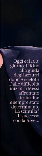  ?? GETTY-AFP-ANSA ?? Al timone Rino Gattuso, 42 anni, è arrivato al Napoli a inizio dicembre, al posto di Carlo Ancelotti
1 Il giorno della presentazi­one
2 Il tecnico del Napoli abbraccia Lorenzo Insigne dopo il gol dell’attaccante contro la Juve
3 Gattuso durante la sfida con il Barcellona