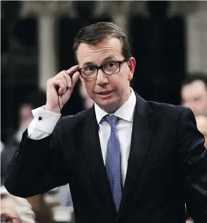  ?? SEAN KILPATRICK / THE CANADIAN PRESS ?? Treasury Board President Scott Brison announced Thursday he is quitting politics.