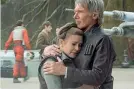  ??  ?? 2015
Carrie Fisher e Harrison Ford nel primo episodio della trilogia sequel. Fisher morirà un anno dopo