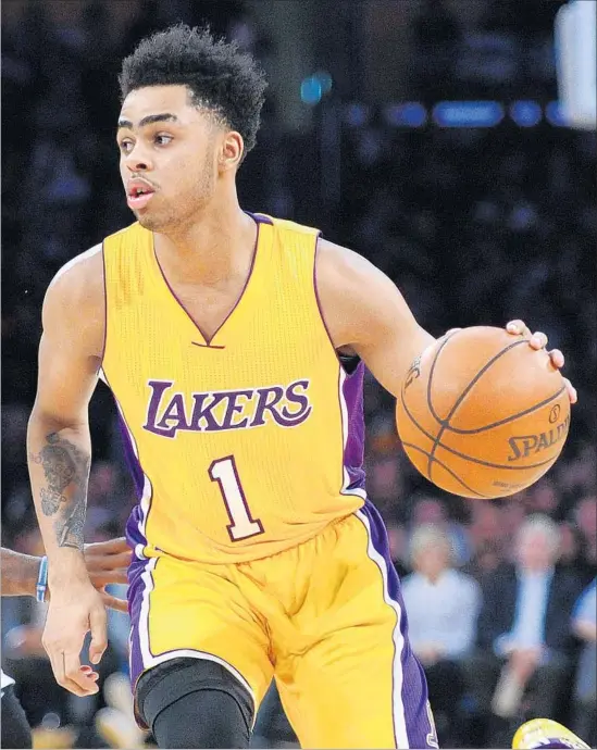  ?? Wally Skalij Los Angeles Times ?? D’ANGELO RUSSELL will look to shed the “immature” label this season and live up to the high expectatio­ns the Lakers, and his family, have for him.