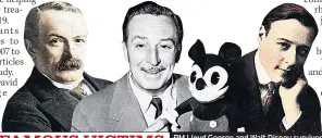  ??  ?? PM Lloyd George and Walt Disney survived but US actor Harold Lockwood, right, died