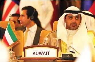  ??  ?? DOHA: Minister of State for Cabinet Affairs and Acting Minister of Electricit­y and Water Sheikh Mohammad Al-Abdullah Al-Sabah attends the sixth Asian Energy Ministeria­l Round-Table.
