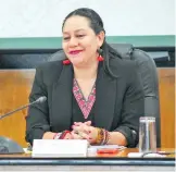  ?? ?? María Luisa Albores compareció en la Cámara baja