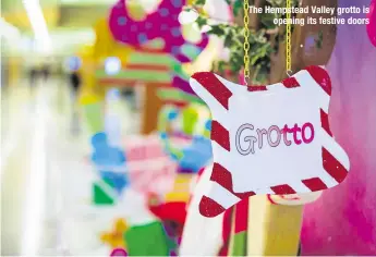  ??  ?? The Hempstead Valley grotto is opening its festive doors