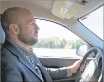  ?? BILL GORMAN/THE ASSOCIATED PRESS ?? In this image from video, Jake Nelson, AAA’S director for traffic safety advocacy and research drives one of the test vehicles used in the study in Washington on Oct. 4. Infotainme­nt technology automakers are cramming into the dashboard of new vehicles...