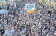  ?? REUTERS ?? Iranians take part in a progovernm­ent rally.