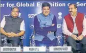  ?? PTI ?? ■
Trade minister Piyush Goyal at the curtain raiser for Global Exhibition on Services 2019 in New Delhi on Tuesday.