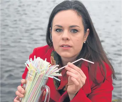  ??  ?? Final straw: Kate Forbes MSP wants to see the end of plastic straw use across Scotland.