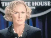  ??  ?? HIGH FLYER: Glenn Close plays the US vice-president in the 1997 thriller ‘Air Force One’.