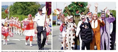  ??  ?? Énorme succès dimanche dernier pour le défilé de la fête locale à Rieux.