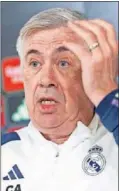  ?? ?? Ancelotti, ayer, en sala de prensa.