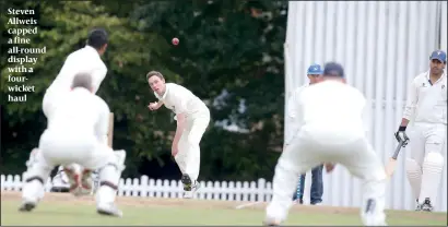  ?? PHOTO: MARC MORRIS ?? Steven Allweis capped a fine all-round display with a fourwicket haul