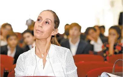  ??  ?? Carla Juan, directora de Mercadotec­nia de Banorte, fue jueza en el evento.