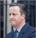  ??  ?? Lame duck David Cameron