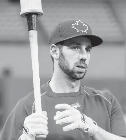  ?? JOHN LOTT/NATIONAL POST ?? Chris Colabello delivered a double and a single in his Toronto debut against the Yankees on Tuesday night.