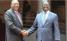  ?? PICTURE: AP ?? AGREEMENT: President Kenyatta, left, held a surprise meeting with his political rival Raila Odinga in Nairobi.