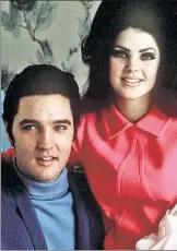  ?? ?? NO FRIEND OF HIS: Parker (near left) was known for being controllin­g and not looking out for the rock ’n’ roll icon’s best interests. He pressured Elvis into marrying Priscilla Beaulieu (above) because he worried about the singer having scandals with women.