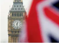  ?? — Bloomberg ?? A Union Flag flies in front of the Big Ben in London. The UK financial services industry employs 1.1 million people.