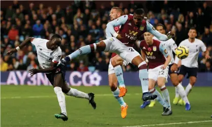  ??  ?? Sadio Mané scores Liverpool’s winner in the 94th minute at Aston Villa. Matches may not run that long if the Premier League resumes. Photograph: Craig Brough/Action Images via Reuters