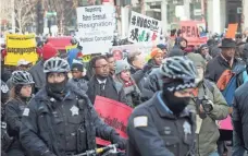  ?? SCOTT OLSON, GETTY IMAGES ?? The release of dashcam video showing the shooting of Laquan McDonald sparked demonstrat­ions in Chicago late last year.