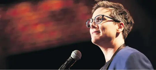  ?? NETFLIX ?? Hannah Gadsby began her standup career in 2006, building it up on self-deprecatin­g humour — but says she doesn’t want to do that to herself anymore.