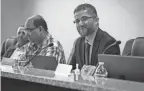  ?? SARAHBETH MANEY/DFP ?? Hamtramck Mayor Amer Ghalib speaks at a City Council meeting about banning the LGBTQ+ pride flag from government buildings and city property, along with other flags representi­ng racial and political issues, on June 13.