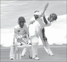  ??  ?? Left-hander Vishaul Singh … struck an unbeaten 97 in Guyana Jaguars first innings.