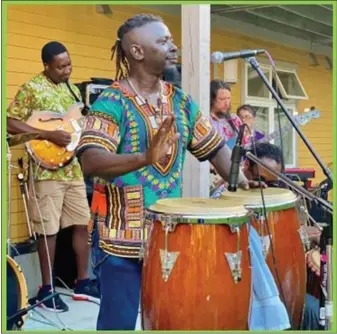  ?? PHOTO COURTESY LSMS ?? Kolibo Afropop Band plays Aug. 9 at the Free Fun for Kids series at Boarding House Park in Lowell.