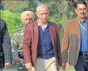  ?? NITIN KANOTRA/HT ?? The Centre's special representa­tive for Jammu and Kashmir, Dineshwar Sharma, in Jammu on Saturday.