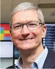  ??  ?? Apple’s CEO Tim Cook