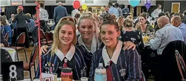  ?? STACY SQUIRES/ STUFF ?? Villa Maria pupils at the Zonta Sports Awards at the Hornby Working Men’s Club in Hornby last night.