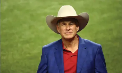  ?? Photograph: Kevin Jairaj/USA Today Sports ?? Greg Abbott tweeted: ‘Go woke. Go Broke,’ while sharing a spoof story of Garth Brooks being booed by fans for his stance on tolerance.