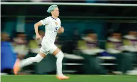  ?? Photograph: Jose Breton/NurPhoto/Shuttersto­ck ?? Megan Rapinoe was hard to ignore on and off the pitch.