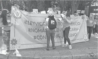  ?? KARLA MORA ?? Un grupo de mujeres se manifiesta para que la violencia vicaria sea tipificada