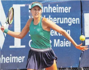  ?? FOTO: KARL-HEINZ BODON ?? Aus in Runde zwei bei den Knoll Open in Bad Saulgau: Antonia Lottner.