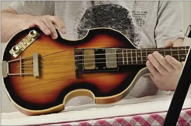  ?? THE LOST BASS PROJECT — NICK WASS VIA AP ?? This bass, stolen from Paul Mccartney more than 50years ago, has been found and returned to the musician.