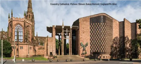  ??  ?? Coventry Cathedral. Picture: Steven Baker/Historic England/PA Wire