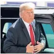  ?? FOTO: DPA ?? US-Präsident Trump am Mittwoch beim Nato-Gipfel in Brüssel.