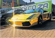  ??  ?? Above: Golden Bull. Biblically bright Lambos are possible through car wrapping. Below: Not even royalty is spared.