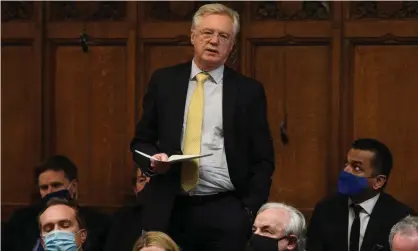  ?? ?? David Davis speaking during Prime Minister’s Questions on Wednesday. Photograph: UK parliament/Jessica Taylor/PA